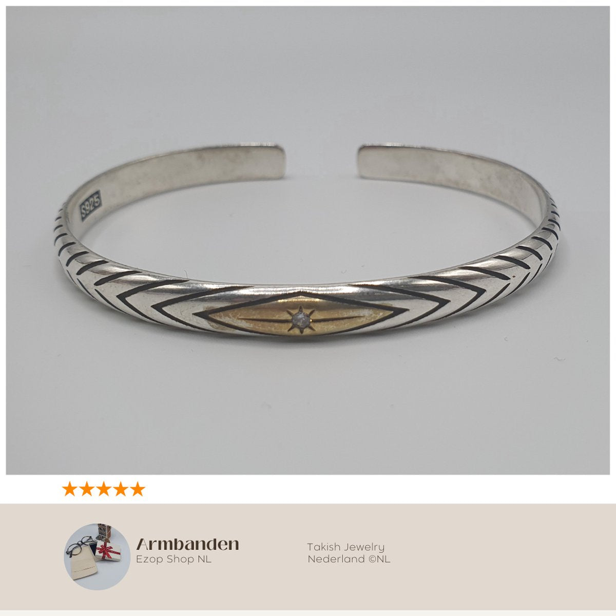 Vintage Thaise Zilveren Sterrenhemel Cuff Armband - Luxe Mode Nieuwe Sieraden - Party Damescadeau pulseras mujer