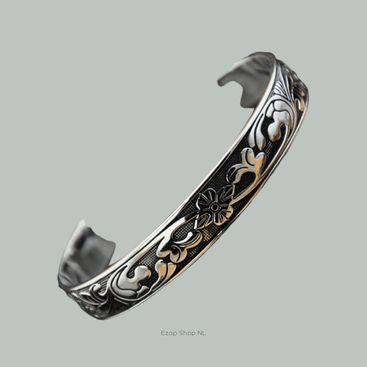 Vintage Lotus Bloem Armband in Antiek Zilveren Plating voor Vrouwen